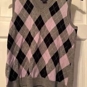 Brooks Brothers women’s large argyle sweater vest